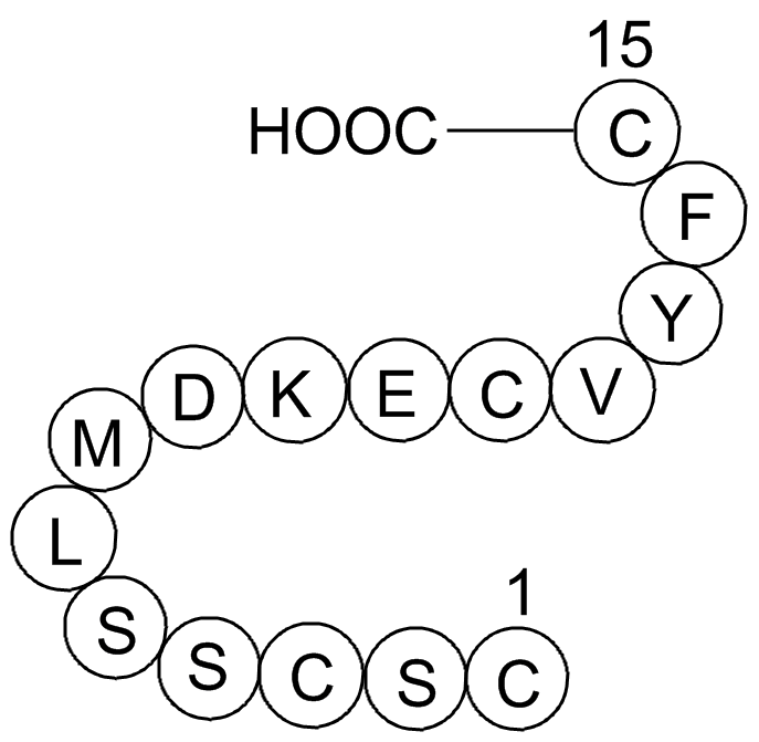 Endothelin-1 (1-15), amide, human Chemische Struktur