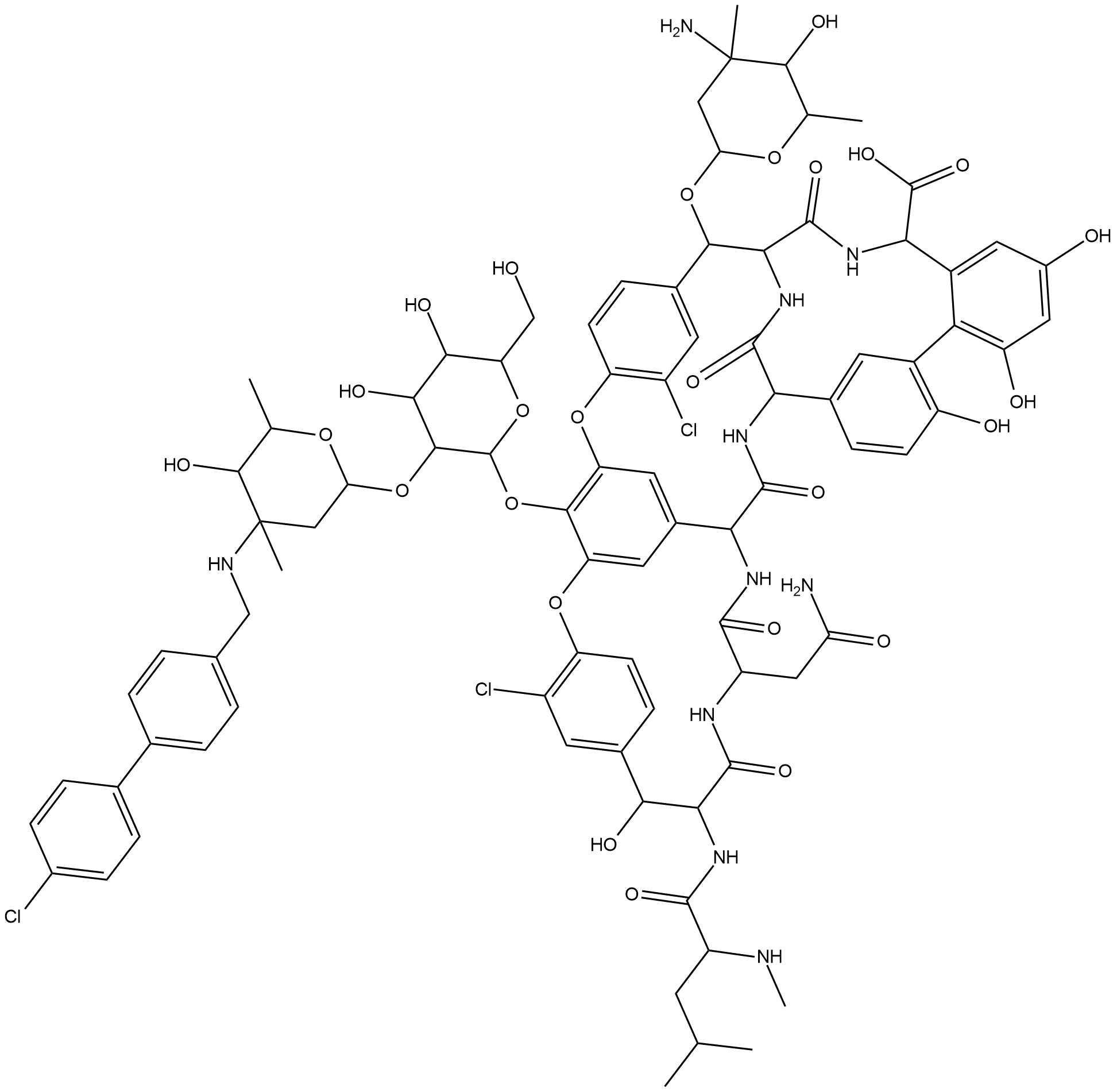 Oritavancin(LY-333328) 化学構造